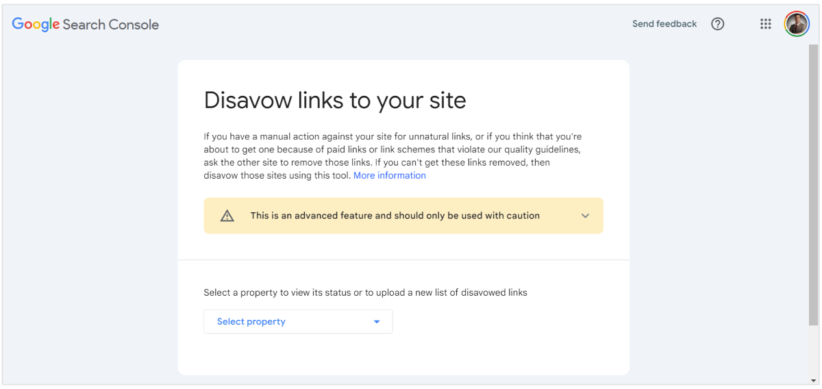 google disavow tool